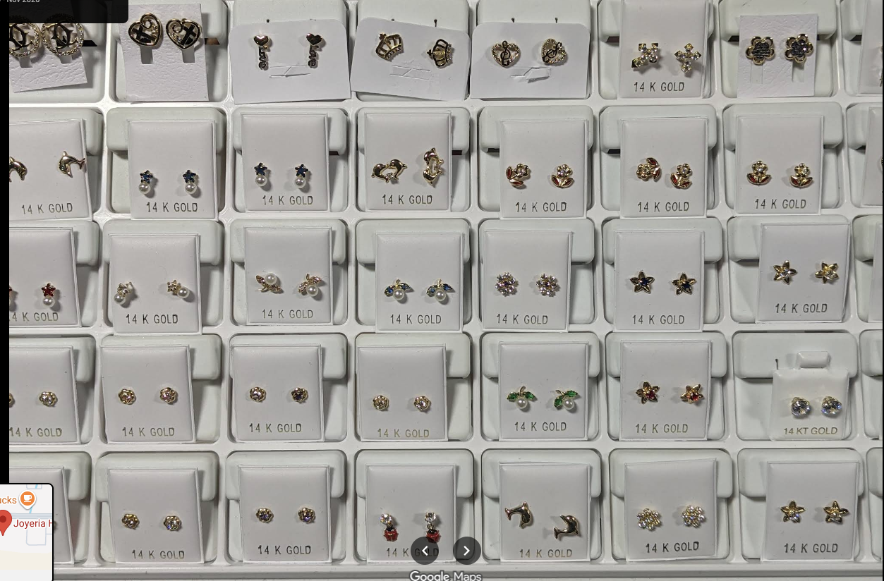 14K gold earrings